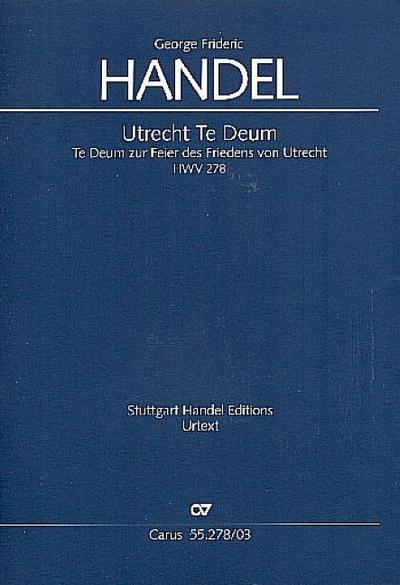 Te Deum zur Feier des Friedens von Utrecht, Klavierauszug