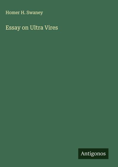 Essay on Ultra Vires