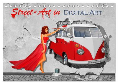 Street-Art in Digital-Art by Mausopardia (Tischkalender 2026 DIN A5 quer), CALVENDO Monatskalender