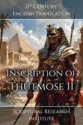 Inscription of Thutmose II