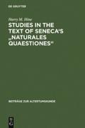 Studies in the Text of Seneca’s "Naturales Quaestiones"