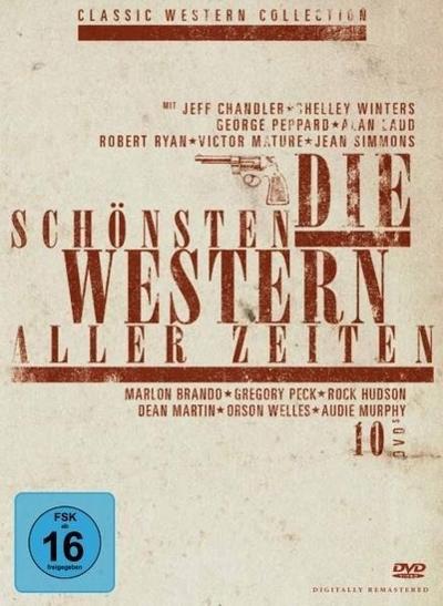 Die schönsten Western aller Zeiten - Sammlerbox, 10 DVDs