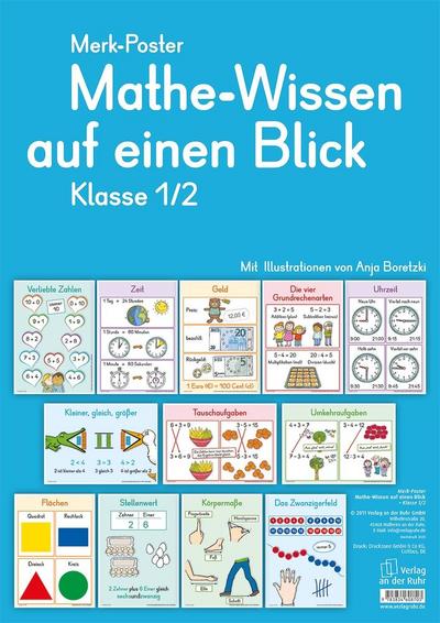 Mathe-Wissen auf einen Blick, Klasse 1/2 (Poster)