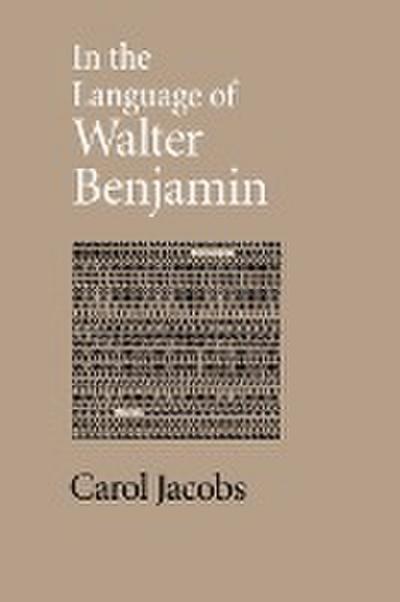 In the Language of Walter Benjamin