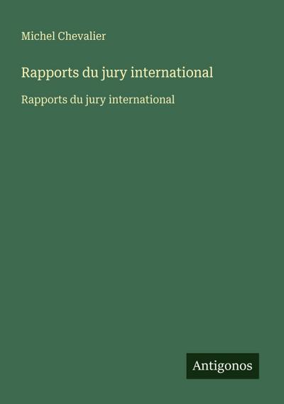 Rapports du jury international