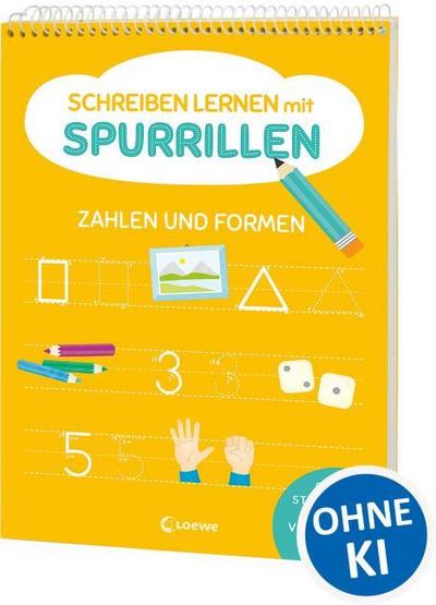 Schreiben lernen mit Spurrillen - Zahlen und Formen