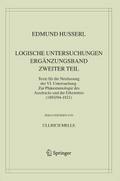 Logische Untersuchungen. Ergänzungsband. Zweiter T