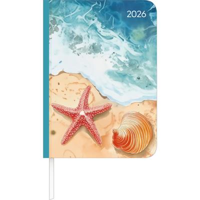 Lady Journal Beach 2026 - Taschenkalender A6 (10,7x15,2 cm) - Weekly - 192 Seiten - Notiz-Buch - Termin-Planer - Alpha Edition