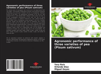 Agronomic performance of three varieties of pea (Pisum sativum)