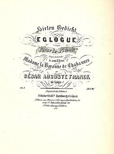 Eglogue op.3für Klavier