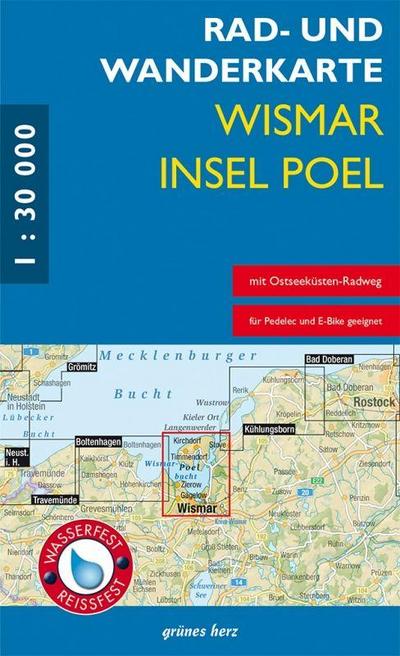 Rad- und Wanderkarte Wismar, Insel Poel