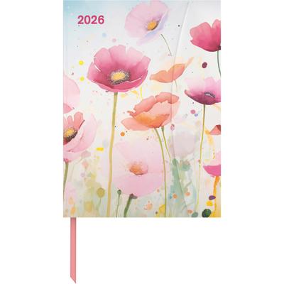 Bright Flowers 2026 - Diary - Buchkalender - Taschenkalender - 16x22