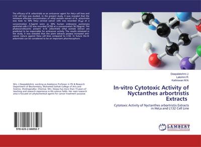 In-vitro Cytotoxic Activity of Nyctanthes arbortristis Extracts
