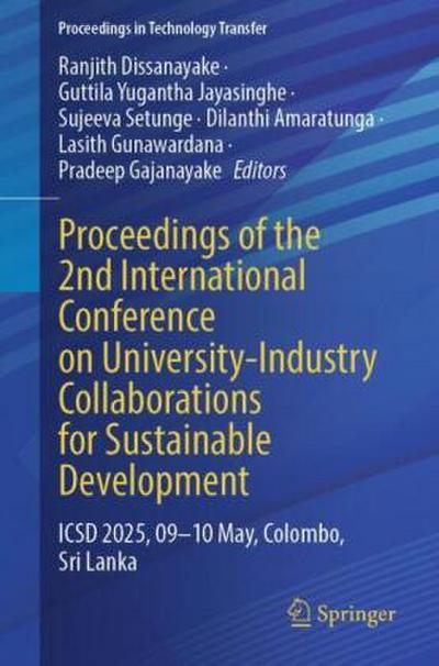 Proceedings of the 2nd International Conference on University-Industry Collaborations for Sustainable Development