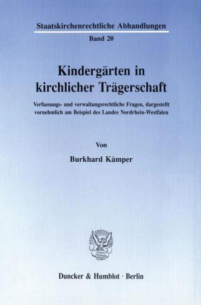 Kindergärten in kirchlicher Trägerschaft.