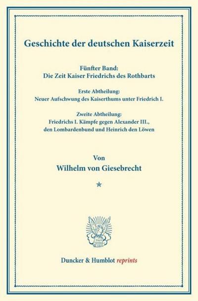 Geschichte der deutschen Kaiserzeit.