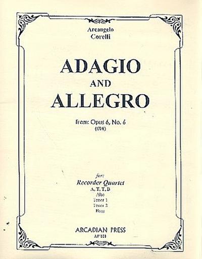 Adagio and Allegro fromop.6,6 for 4 recorders (ATTB)
