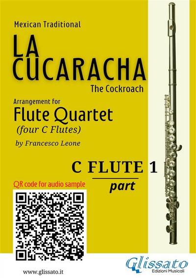 Flute 1 part of "La Cucaracha" for Flute Quartet