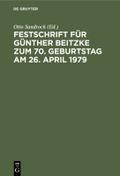 Festschrift für Günther Beitzke zum 70.Geburtstag 